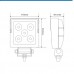 15W LED Arbeitsscheinwerfer ZusatzscheinwerferTraktor Radlader 12V 24V IP67 Quadrat Eckig
